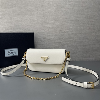 Prada Saffiano leather mini-bag White Color 1BD356