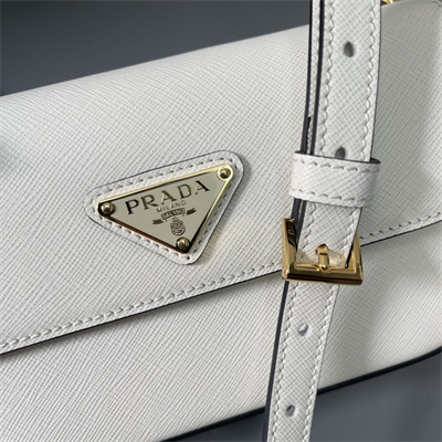 Prada Saffiano leather mini-bag White Color 1BD356