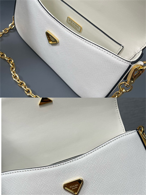Prada Saffiano leather mini-bag White Color 1BD356