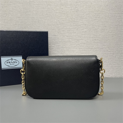 Prada Saffiano leather mini-bag Black Color 1BD356