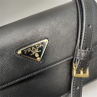 Prada Saffiano leather mini-bag Black Color 1BD356
