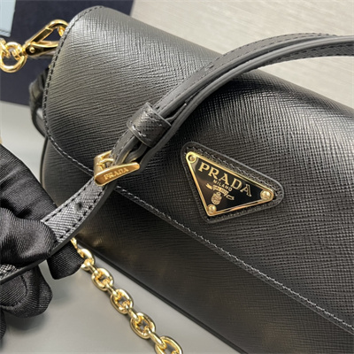 Prada Saffiano leather mini-bag Black Color 1BD356