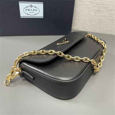 Prada Saffiano leather mini-bag Black Color 1BD356