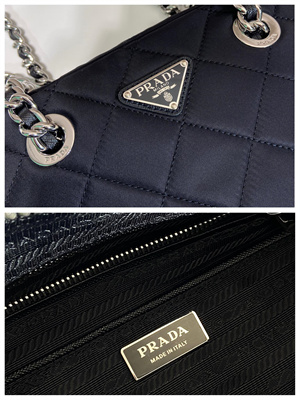 Prada Large Vintage Re-Nylon shoulder bag Black 1BD641