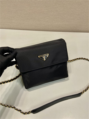 Prada Re-Nylon and Saffiano leather Vintage shoulder bag Black 1BD648