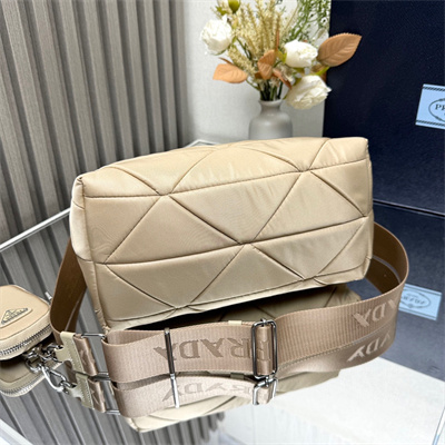 Prada Medium Re-Nylon Padded Tote Bag Beige 1BG380