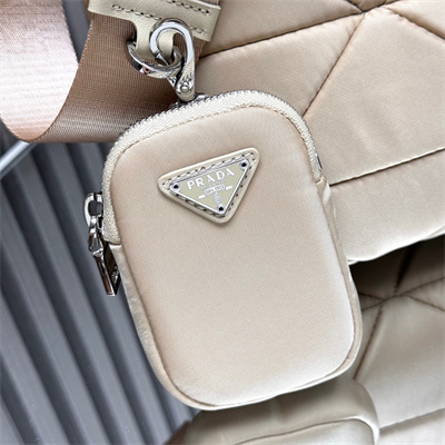 Prada Medium Re-Nylon Padded Tote Bag Beige 1BG380