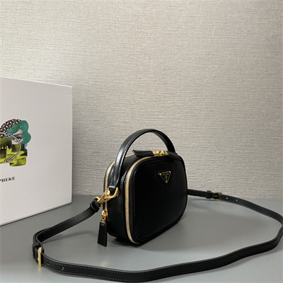 Prada Odette leather mini-bag Black Color 1BH203
