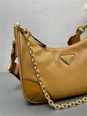 Prada Re-Edition naplak patent leather mini-bag Brown Color 1BH204