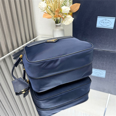 Prada Re-Edition 1978 Re-Nylon and Saffiano leather mini shoulder bag Navy 1BH218
