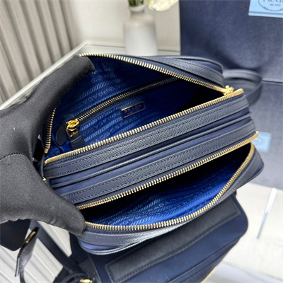 Prada Re-Edition 1978 Re-Nylon and Saffiano leather mini shoulder bag Navy 1BH218