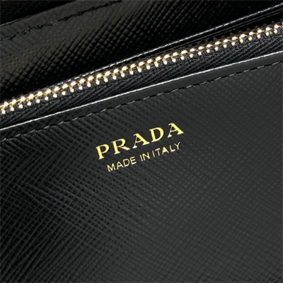 Prada Large Saffiano Leather Wallet Black 1ML506