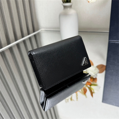 Prada Saffiano Leather Card Holder Black 2MC122