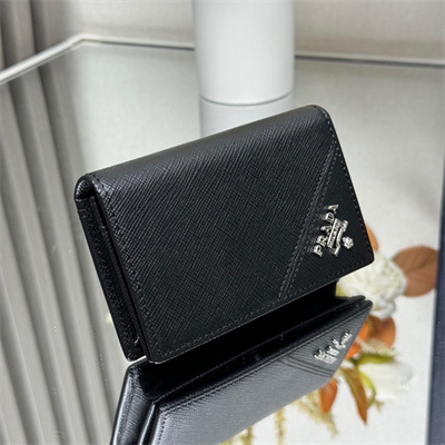 Prada Saffiano Leather Card Holder Black 2MC122