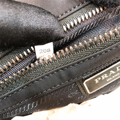 Prada Re-Nylon and Saffiano leather shoulder bag Black 2VD034