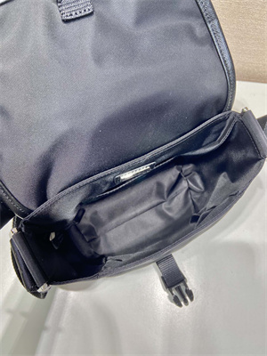 Prada Re-Nylon and Saffiano leather shoulder bag Black 2VD070