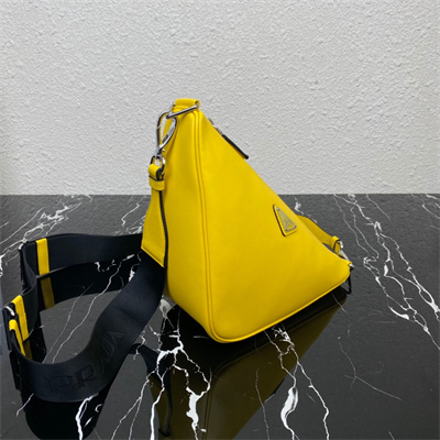 Prada Triangle leather shoulder bag Yellow Color 2VH155