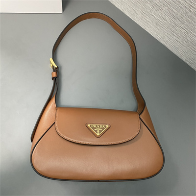 Prada Small leather shoulder bag Caramel 1BD358