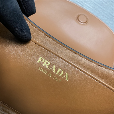 Prada Small leather shoulder bag Caramel 1BD358