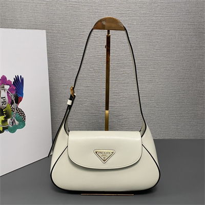 Prada Small leather shoulder bag White 1BD358