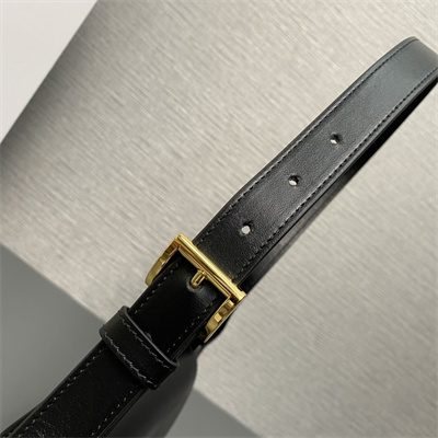 Prada Small leather shoulder bag Black 1BD358