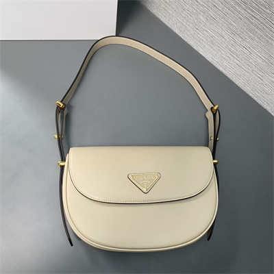 Prada Arqué leather shoulder bag with flap1BD365