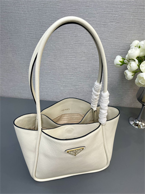 Prada Leather mini tote bag White 1BG539
