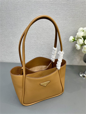 Prada Leather mini tote bag Caramel 1BG539