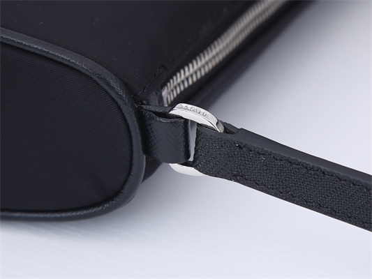 Prada Re-Edition 2005 Nylon And Saffiano Leather Mini Bag In Black 1NE633