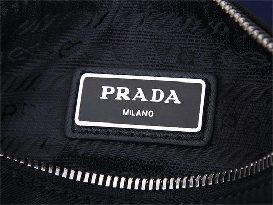Prada Re-Edition 2005 Nylon And Saffiano Leather Mini Bag In Black 1NE633