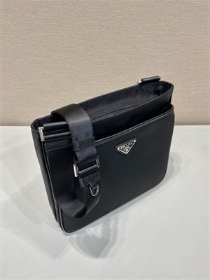 Prada Re-Nylon and Saffiano shoulder bag In Black 2VH118