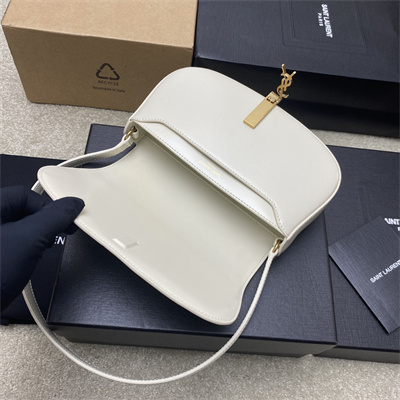 Y.S.L Mini Voltaire In Box Saint Laurent White Color