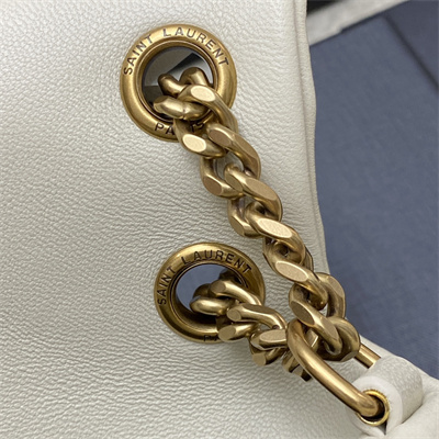 Y.S.L CALYPSO Small In  Lambskin Blanc Vintage