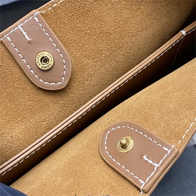 Y.S.L Liane Calfskin Leather Chain Shoulder Bag Brown