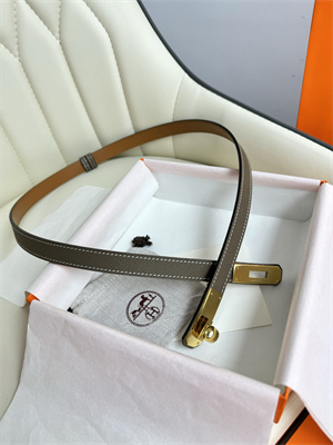 Hermes Kelly 18 Belt Epsom Leather Gold Hardware Etoupe