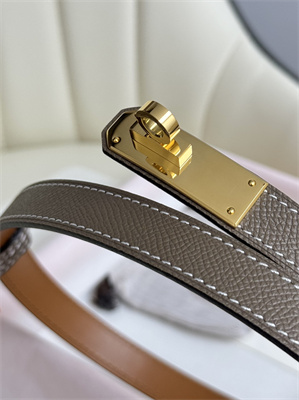 Hermes Kelly 18 Belt Epsom Leather Gold Hardware Etoupe