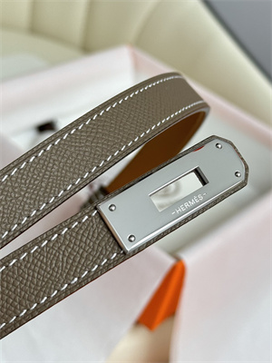 Hermes Kelly 18 Belt Epsom Leather Silver Hardware Etoupe
