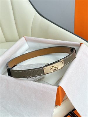 Hermes Kelly 18 Belt Epsom Leather Rose Gold Hardware Etoupe
