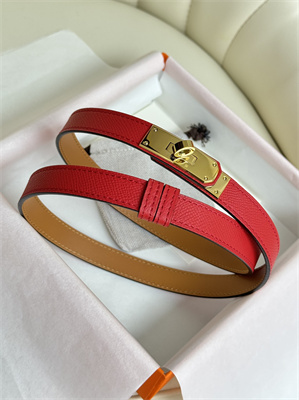 Hermes Kelly 18 Belt Epsom Leather Gold Hardware Red