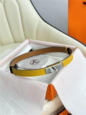 Hermes Kelly 18 Belt Epsom Leather Silver Hardware Juane Amber