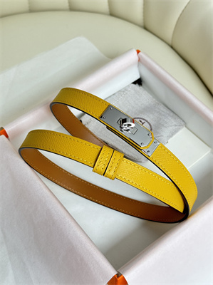 Hermes Kelly 18 Belt Epsom Leather Silver Hardware Juane Amber