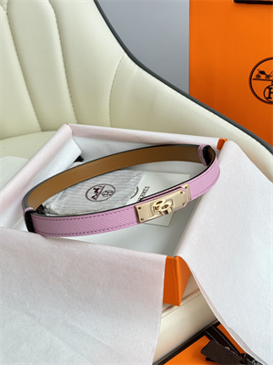 Hermes Kelly 18 Belt Epsom Leather Rose Gold Hardware Peach Pink