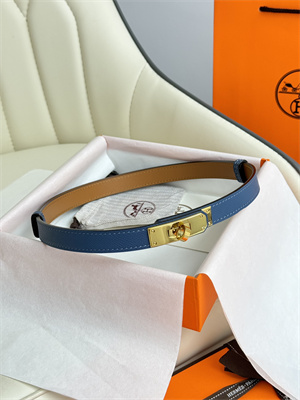 Hermes Kelly 18 Belt Epsom Leather Gold Hardware Blue