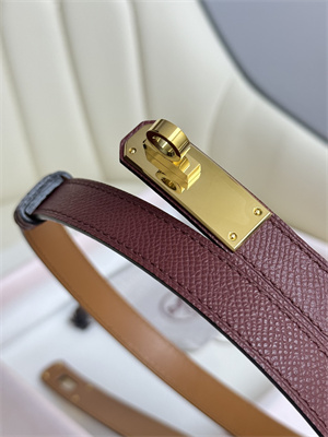 Hermes Kelly 18 Belt Epsom Leather Gold Hardware Burgundy