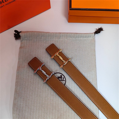 Hermes H Torsade belt buckle & Hermes sur Mer reversible Empsom leather strap Gold Hardware strap 25MM Brown/Black