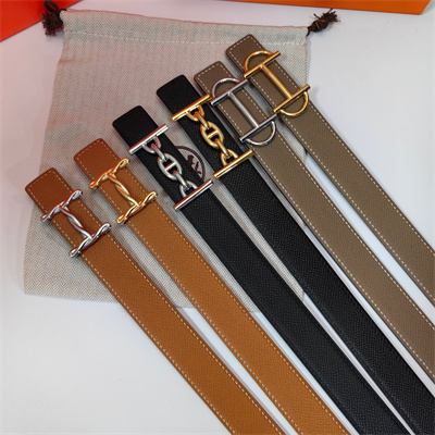 Hermes Gamma belt buckle & Herm??s sur Mer reversible Epsom leather strap Silver Hardware strap 25MM Etoupe/Black