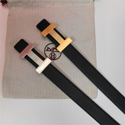 Hermes H belt buckle & Reversible  Epsom leather strap 25 mm Silver Hardware Black