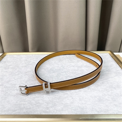 Hermes Pop H Guillochee 15 belt 15MM Cowhide Brown