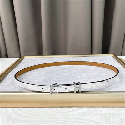 Hermes Pop H Guillochee 15 belt 15MM Cowhide White