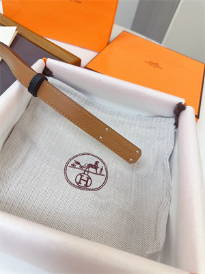 Hermes Kelly 18 Belt Cowhide Leather Gold Hardware Black/Brown